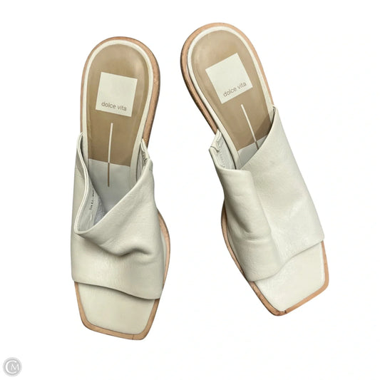 Sandals Heels Wedge By Dolce Vita In Cream, Size: 8.5