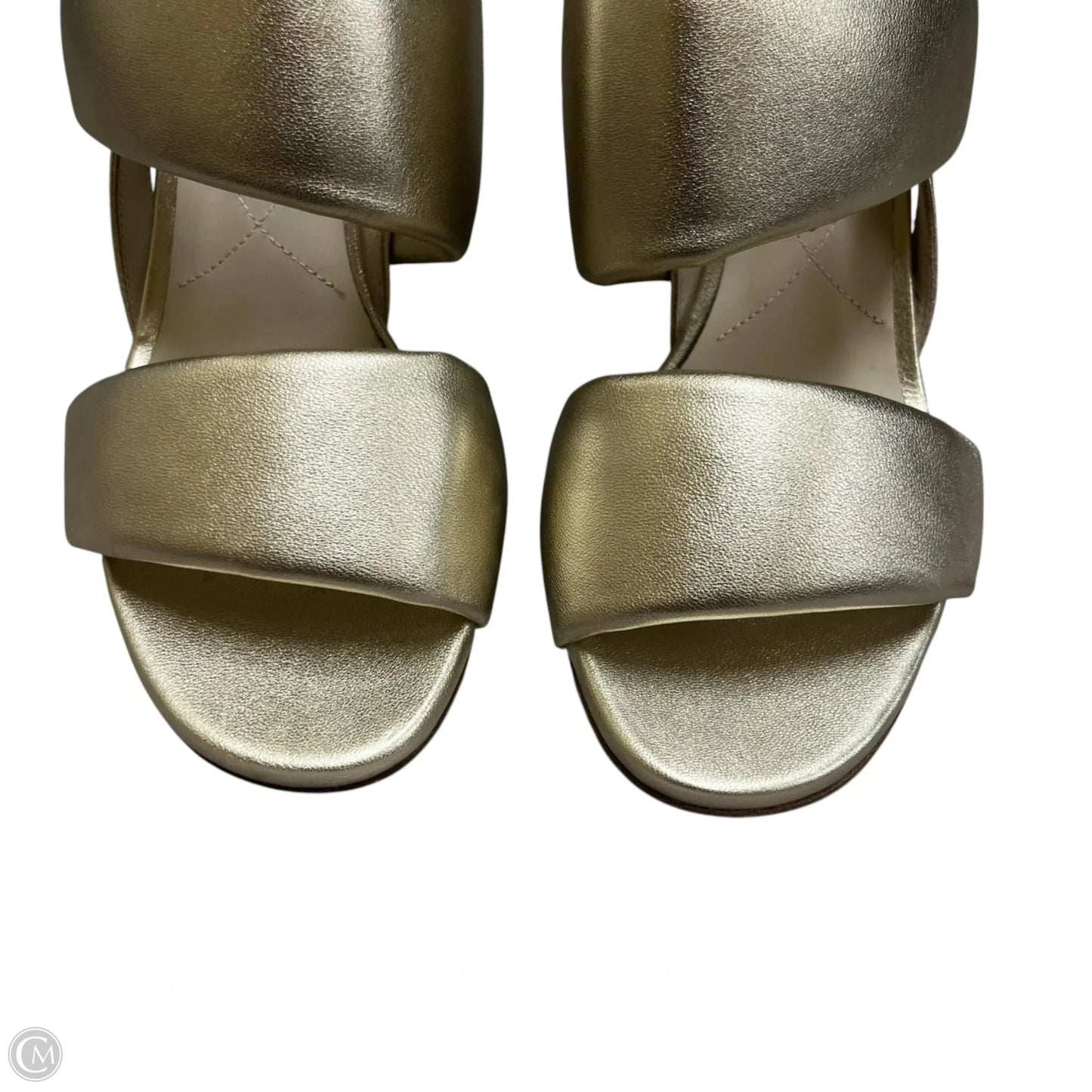 Sandals Heels Block By Amalfi In Gold, Size: 6.5