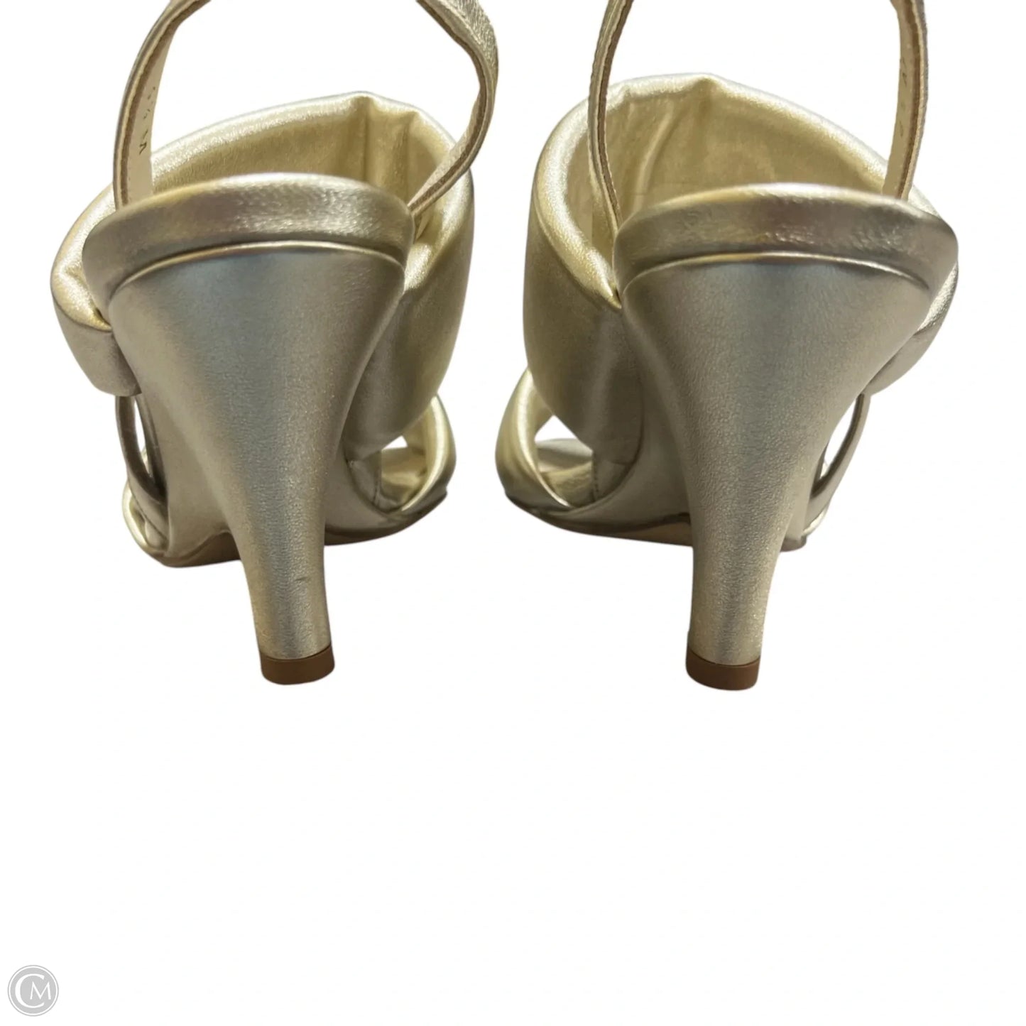 Sandals Heels Block By Amalfi In Gold, Size: 6.5