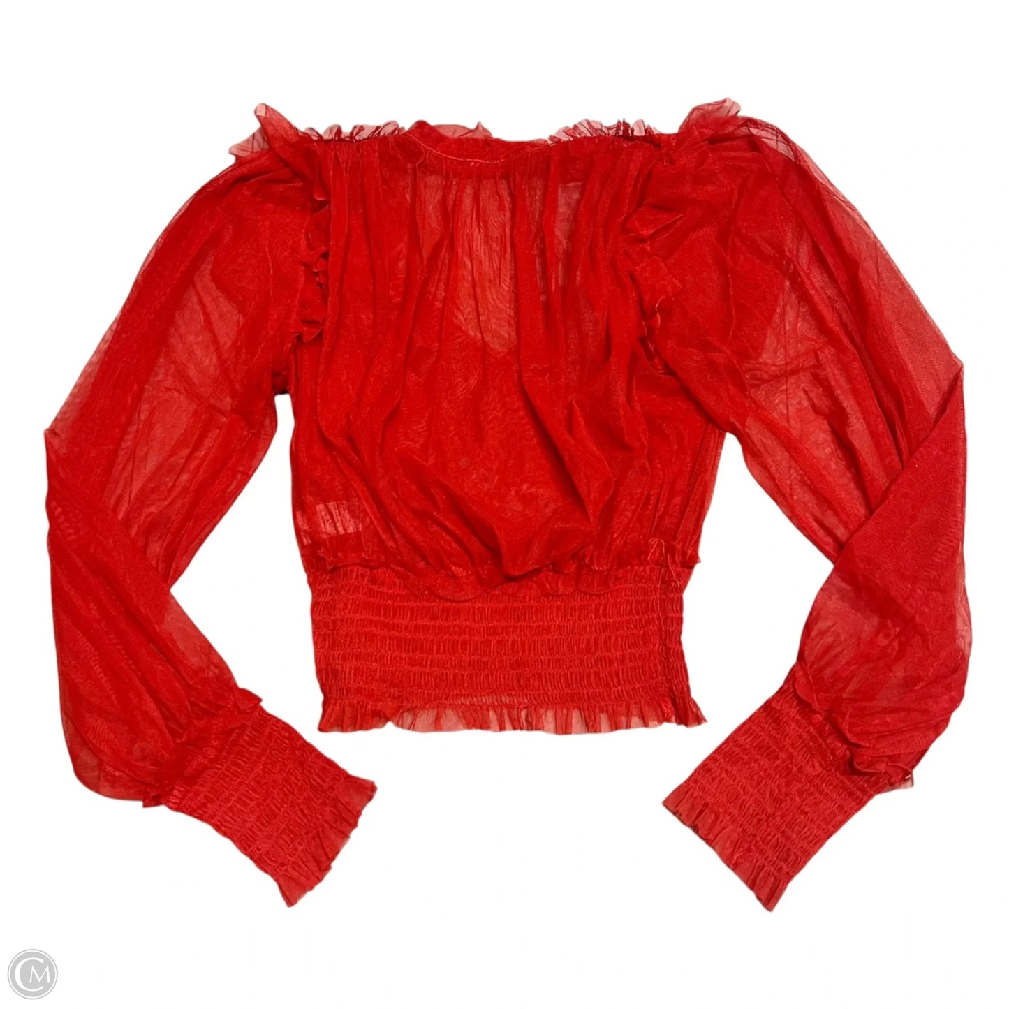 Top Long Sleeve By Free People In Orange, Size: S