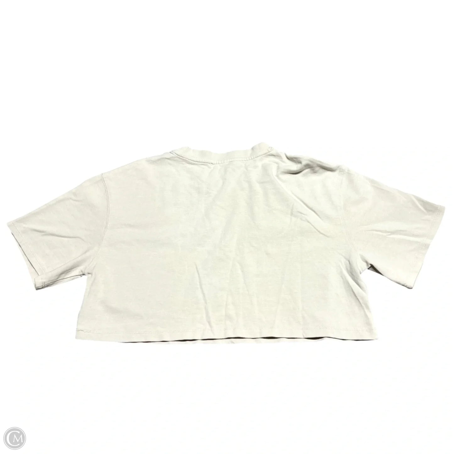 Top Short Sleeve Basic By Zara In Cream, Size: M