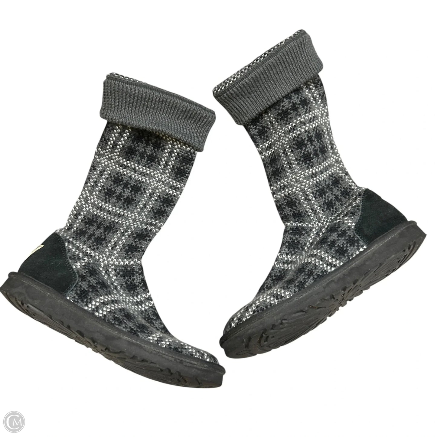 Boots Designer By Ugg In Black & Grey, Size: 7