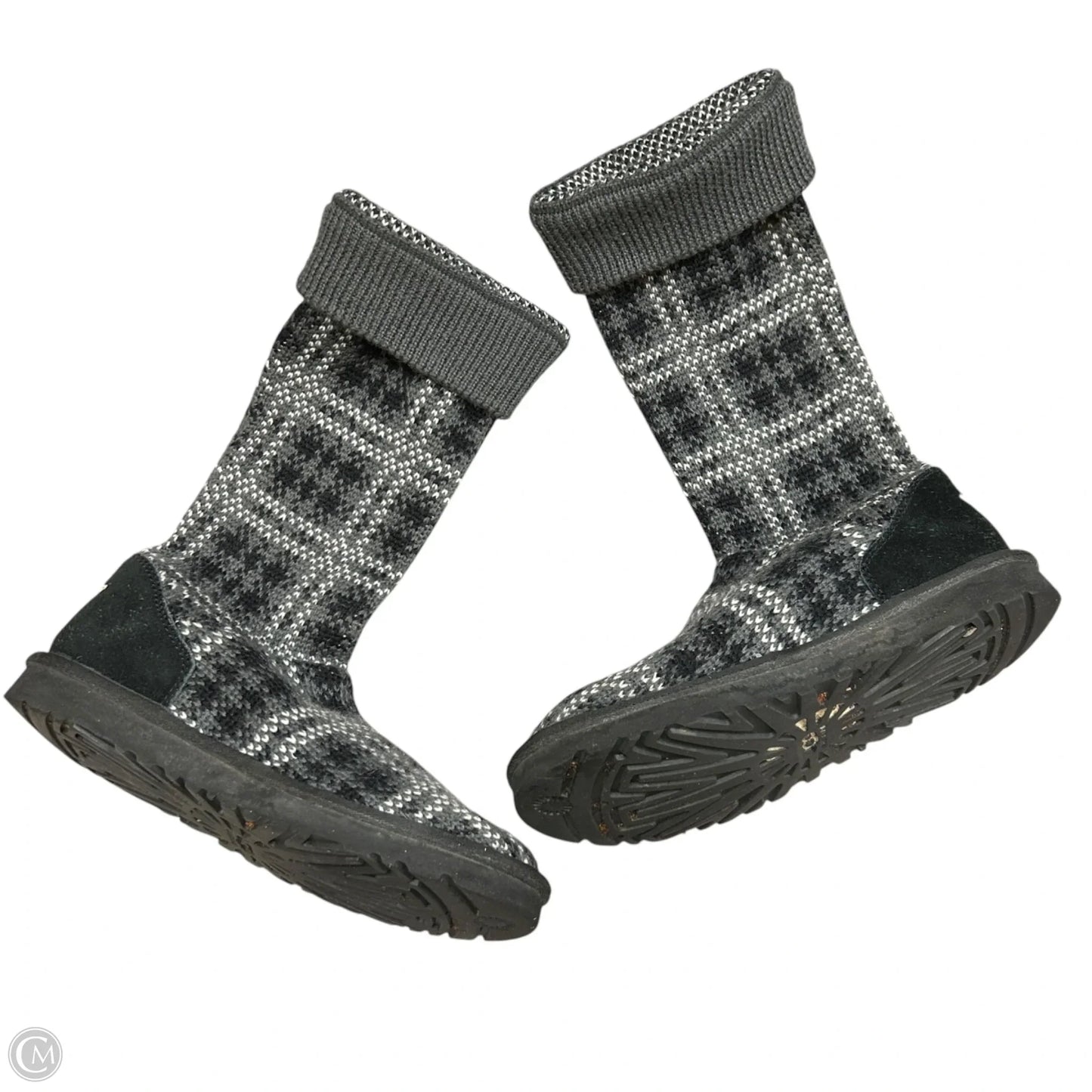 Boots Designer By Ugg In Black & Grey, Size: 7