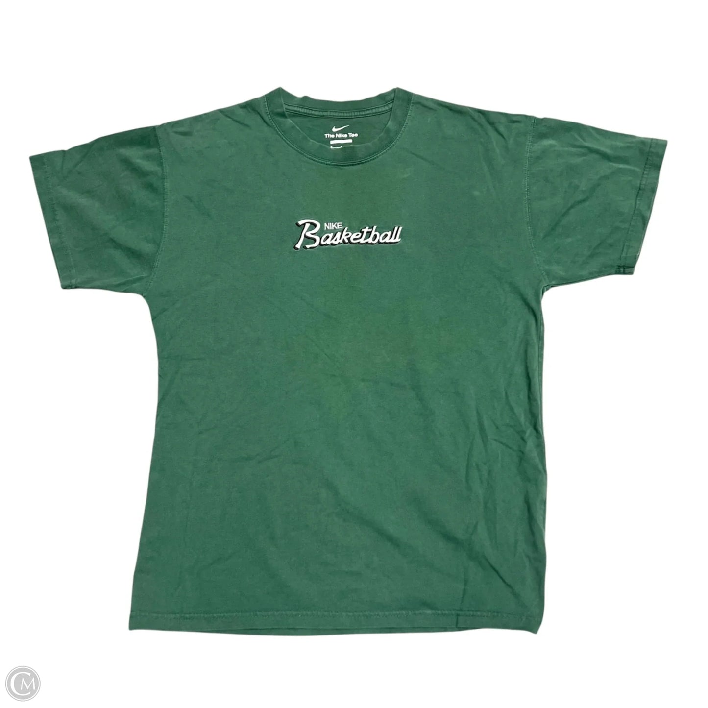 Athletic Top Short Sleeve By Nike In Green, Size: M