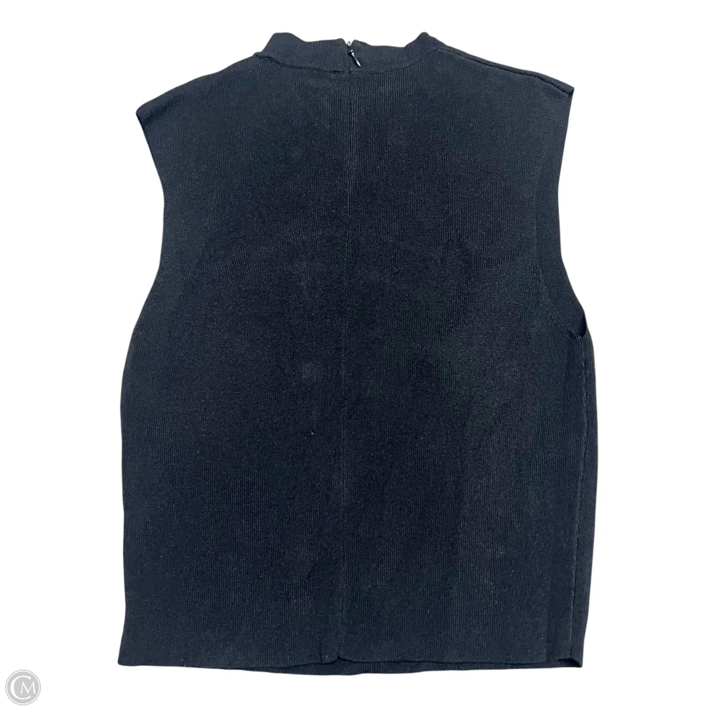 Top Sleeveless By Uniqlo In Blue & White, Size: S