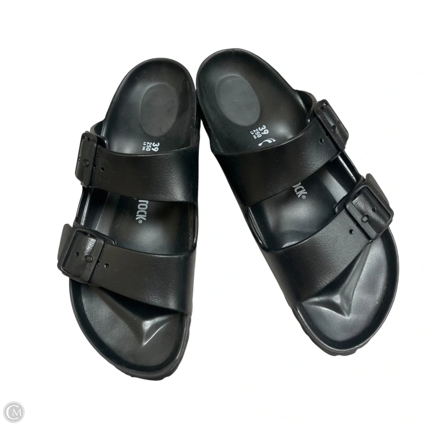Sandals Flats By Birkenstock In Black, Size: 8.5