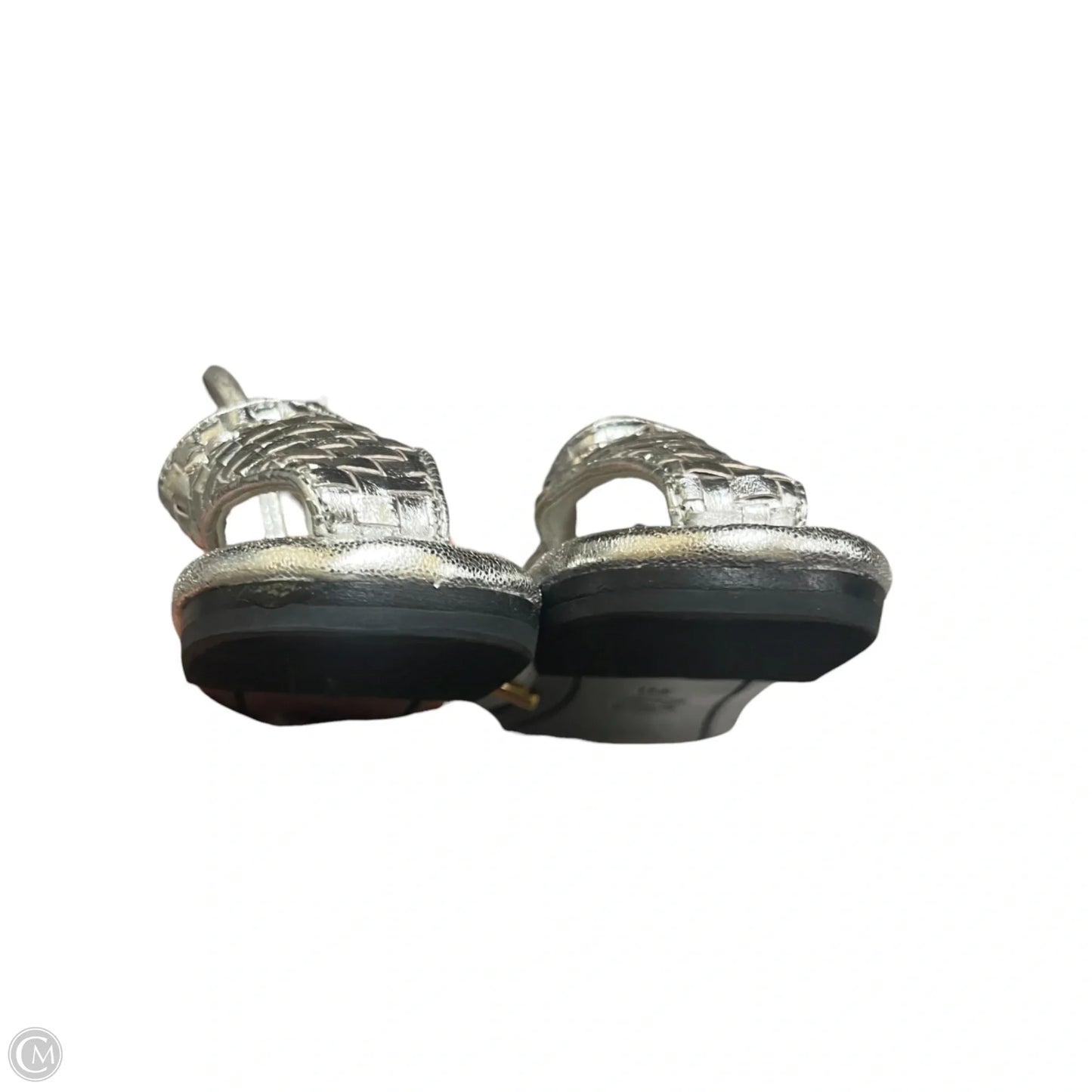 Sandals Flats By Luxtrada In Silver, Size: 7