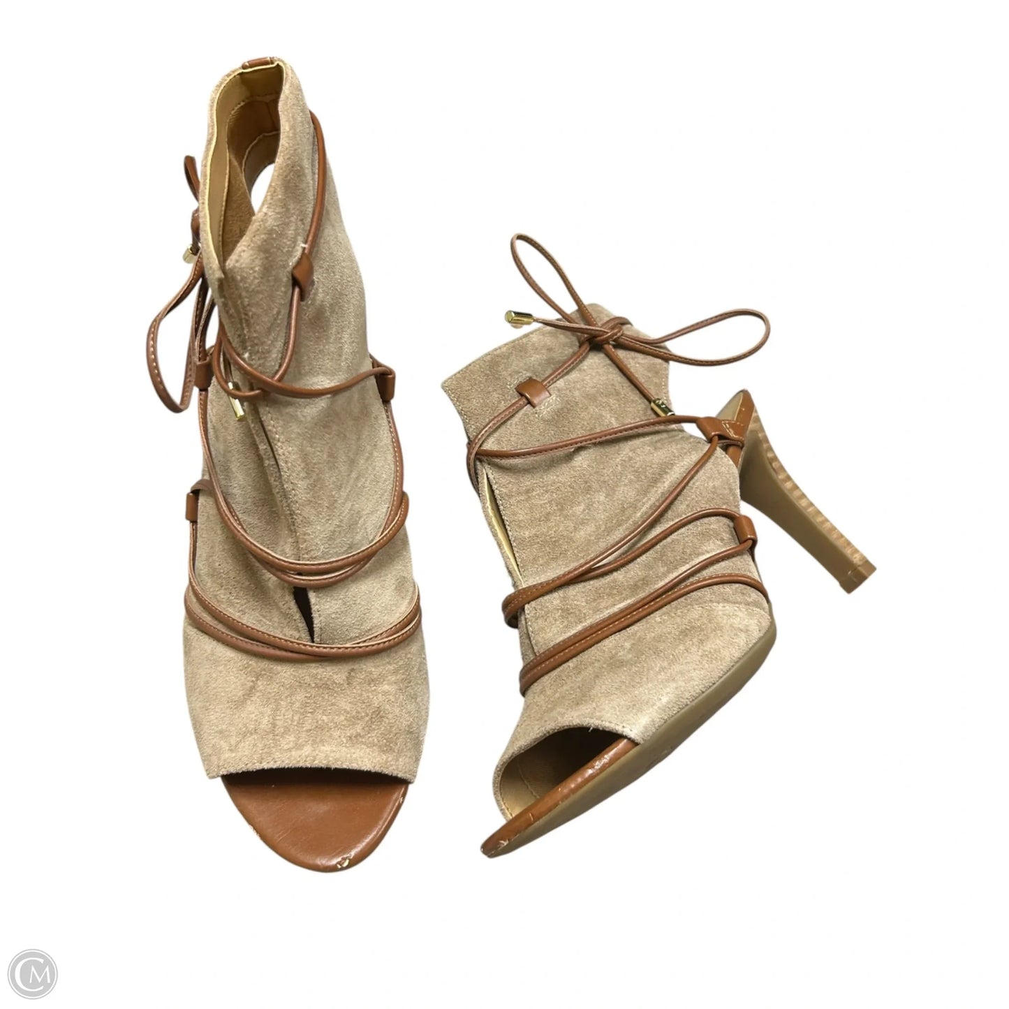 Sandals Heels Stiletto By Franco Sarto In Brown, Size: 7.5