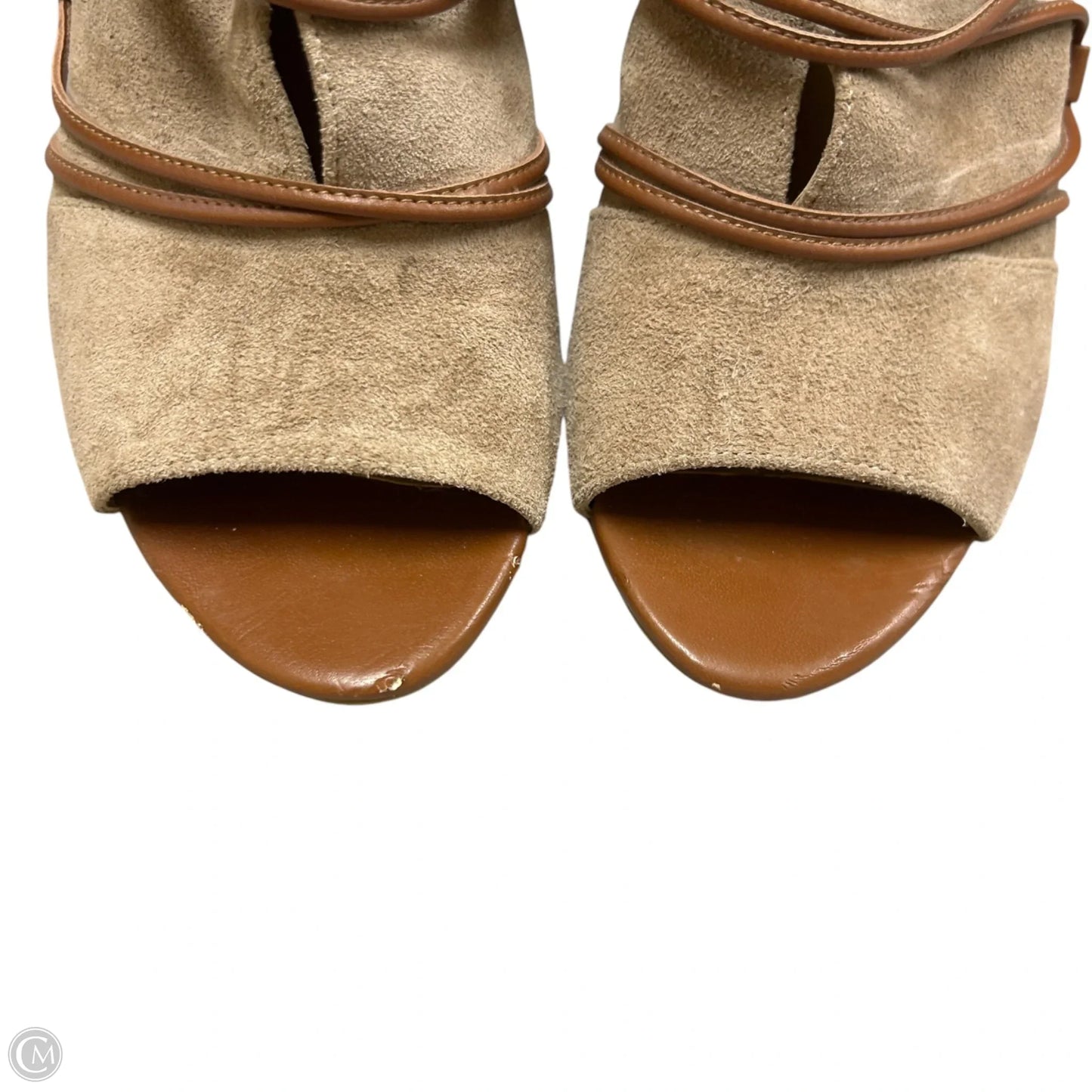 Sandals Heels Stiletto By Franco Sarto In Brown, Size: 7.5