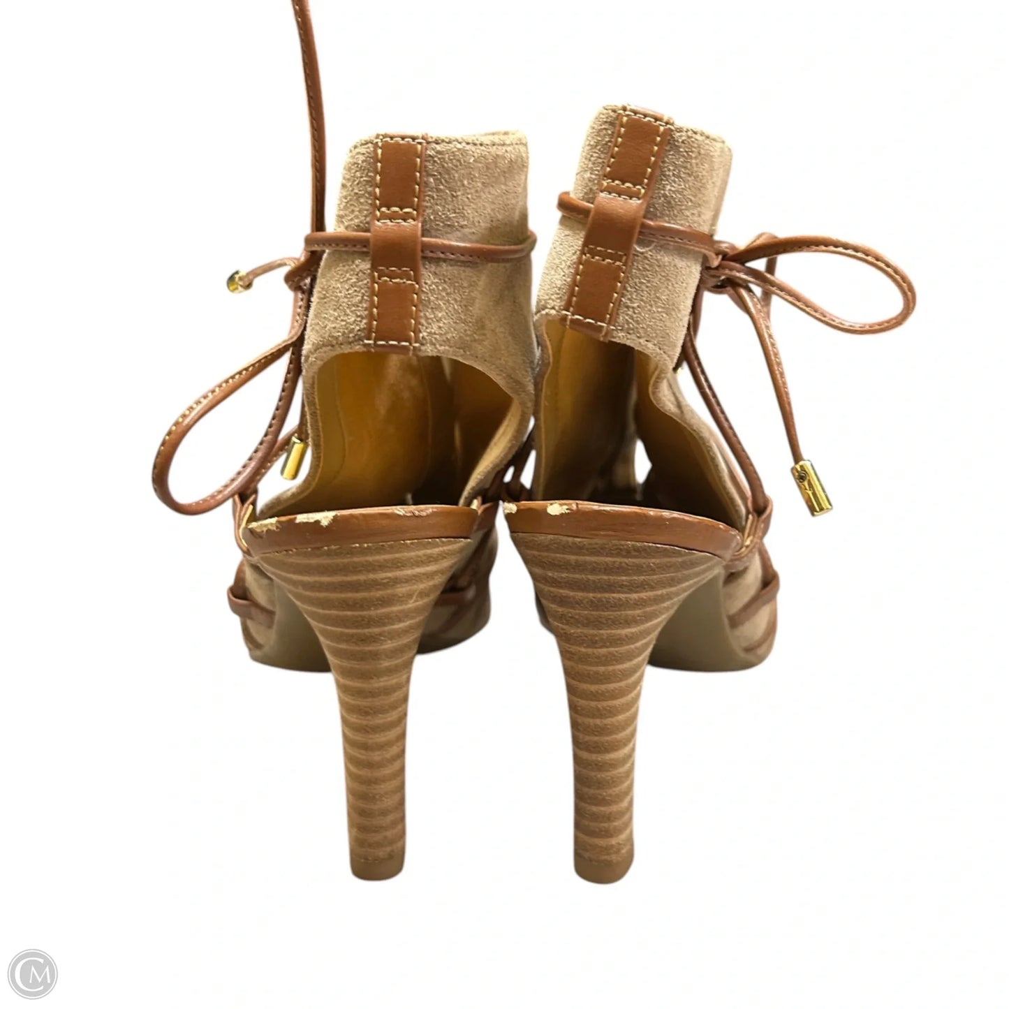 Sandals Heels Stiletto By Franco Sarto In Brown, Size: 7.5