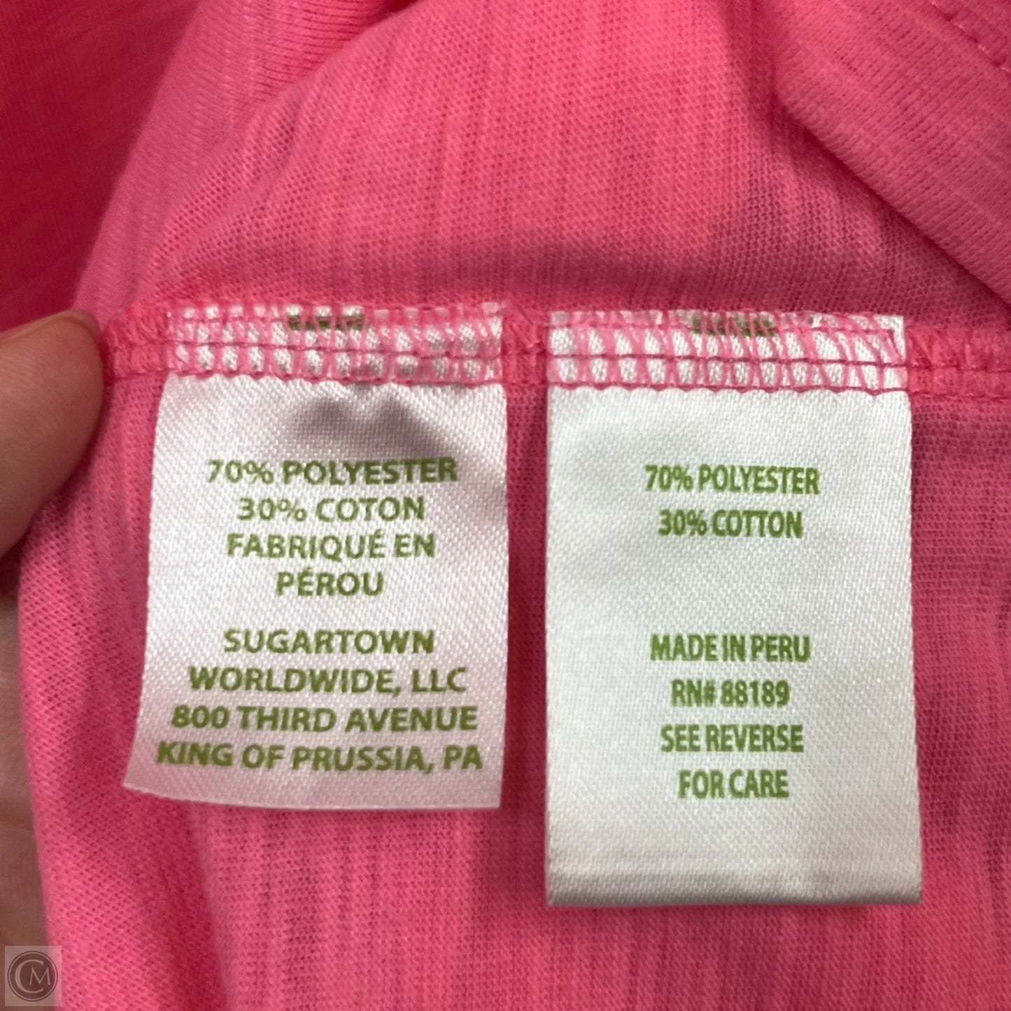 Top Short Sleeve Designer By Lilly Pulitzer In Pink, Size: Xl