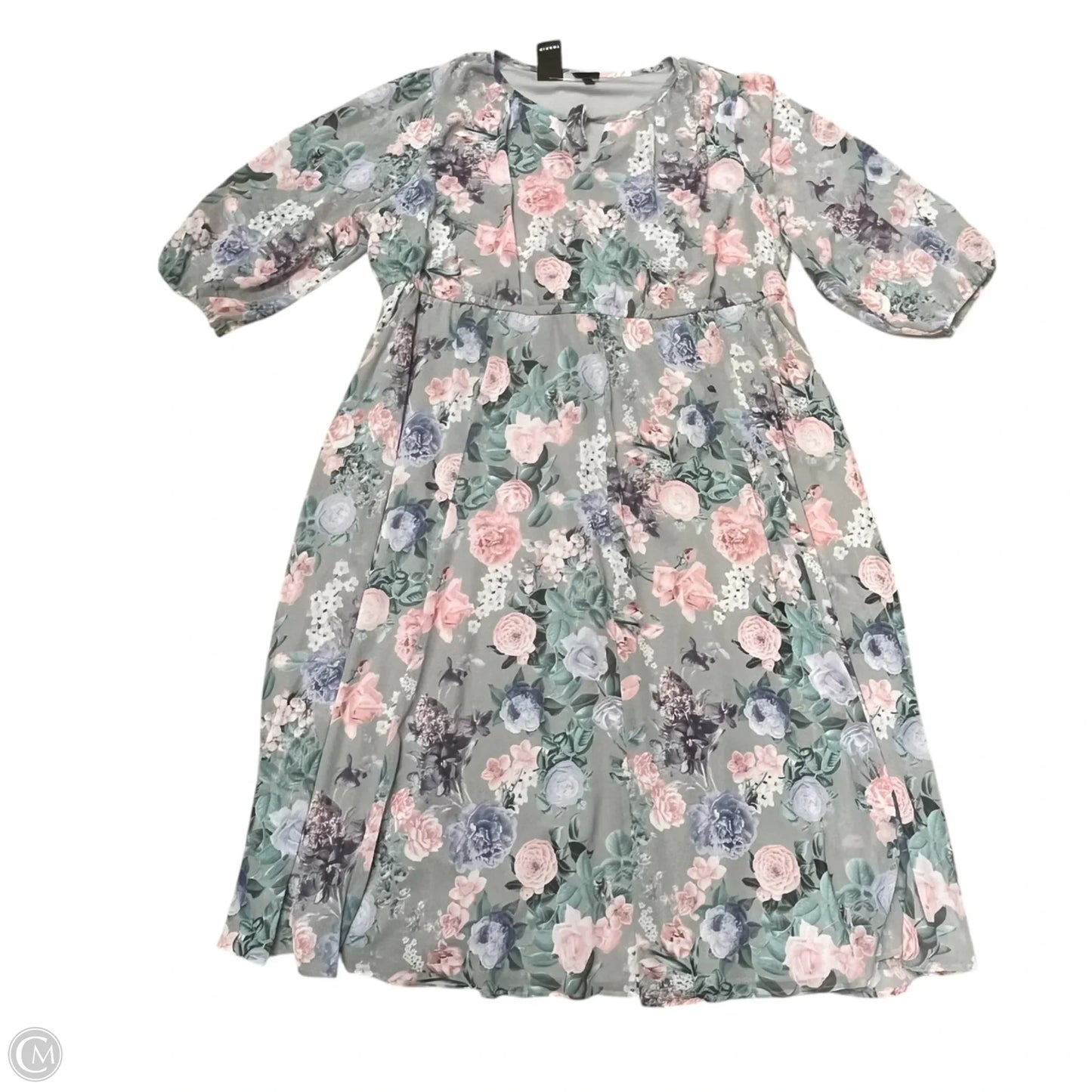 Dress Casual Maxi By Torrid In Grey & Pink, Size: 3x