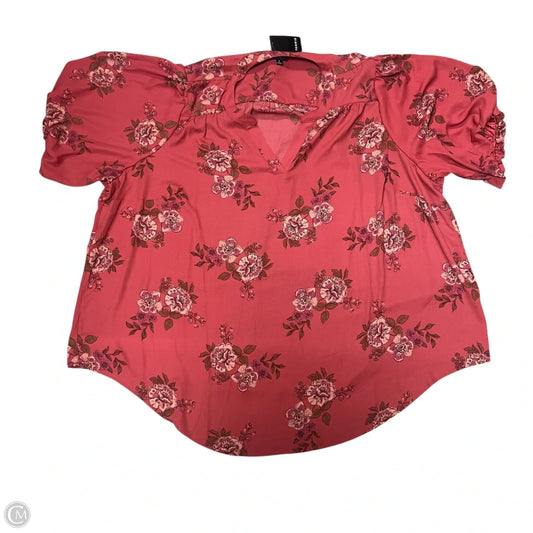 Top Short Sleeve By Torrid In Pink & Red, Size: 5X