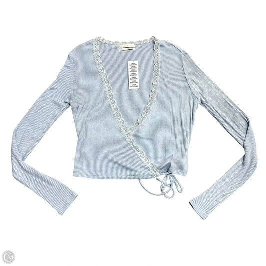 Top Long Sleeve By Urban Outfitters In Blue, Size: L