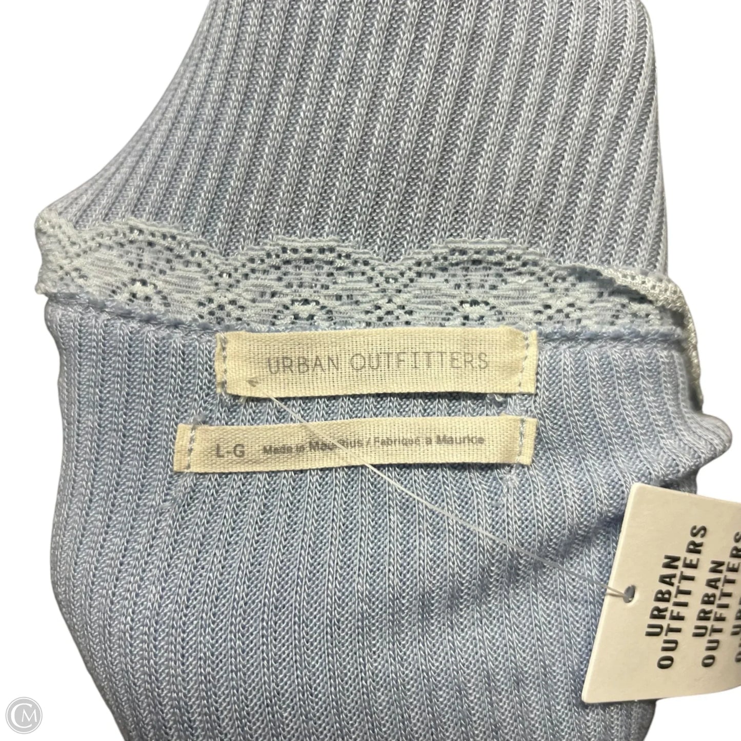 Top Long Sleeve By Urban Outfitters In Blue, Size: L