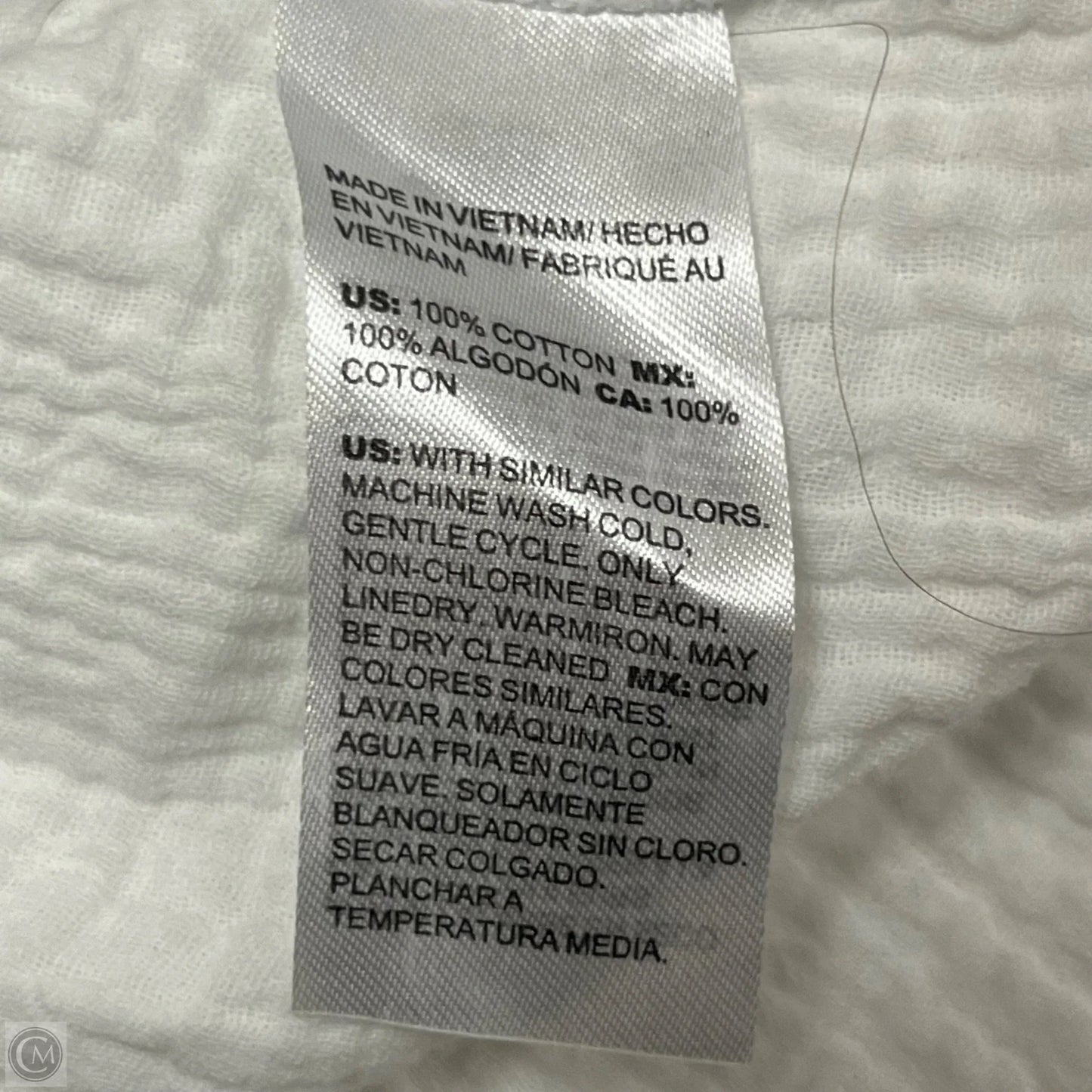 Top 3/4 Sleeve By Chicos In White, Size: Xl