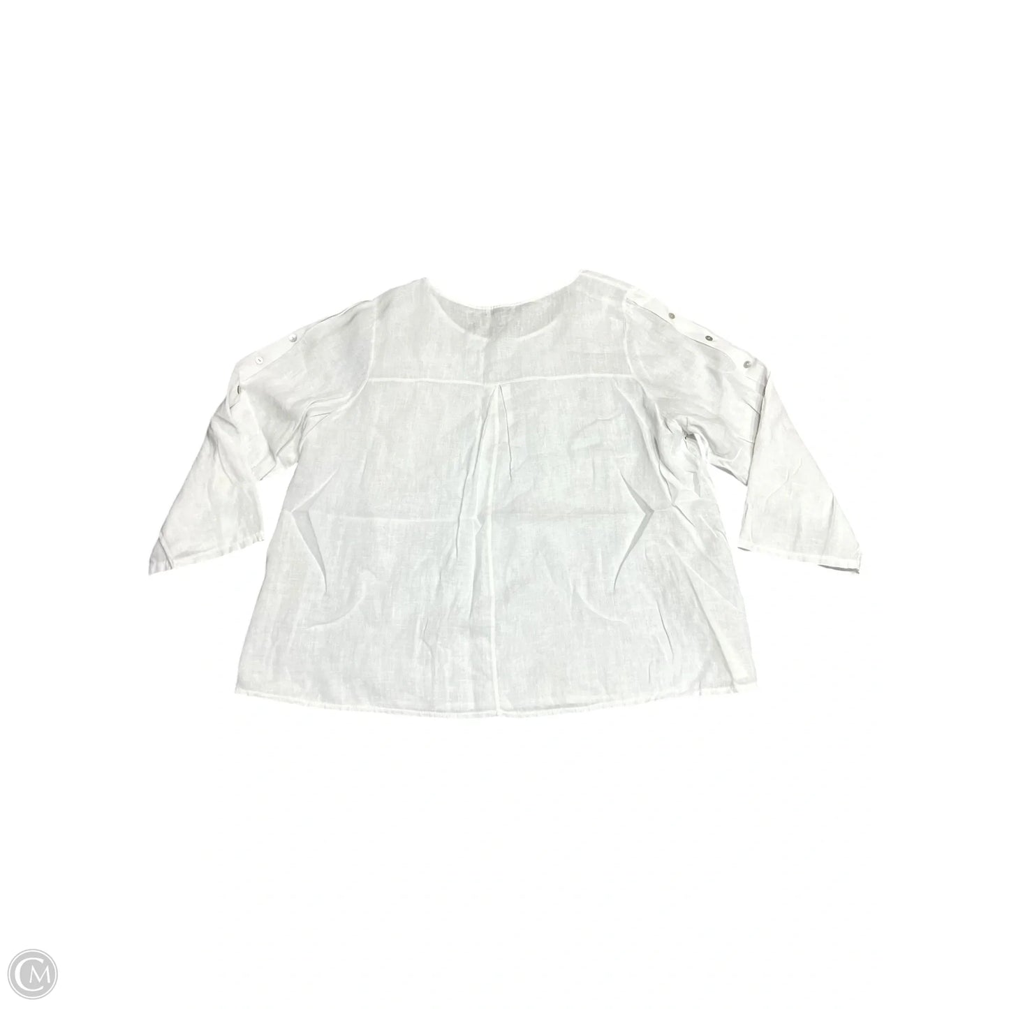 Top 3/4 Sleeve By Terzo Millennio In White, Size: 1x