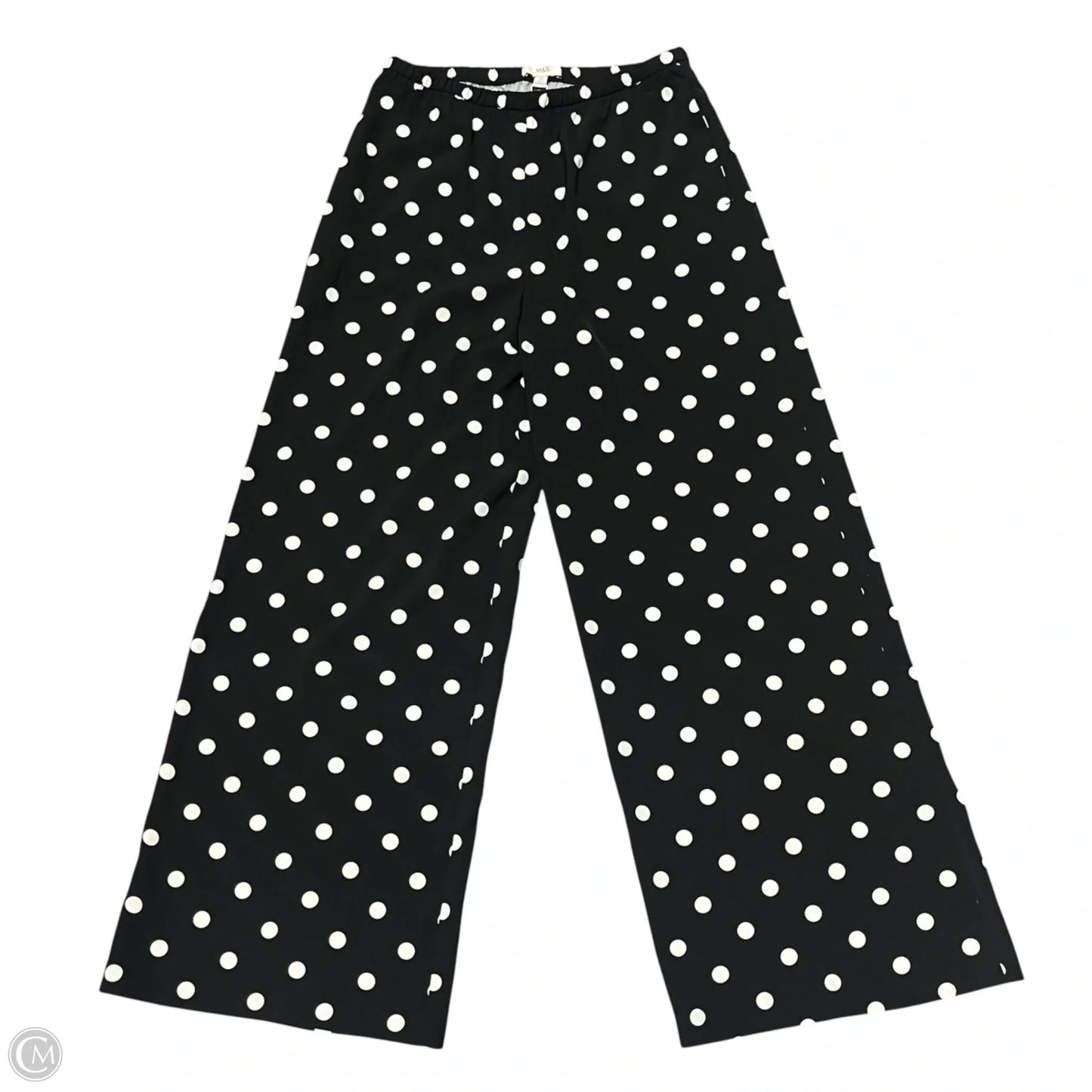 Pants Wide Leg By M&S In Polkadot Pattern, Size: 10