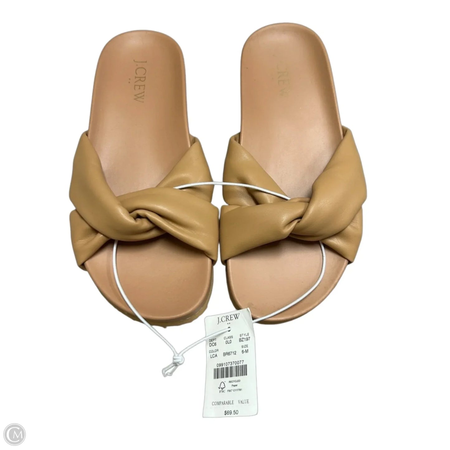 Sandals Flats By J. Crew In Tan, Size: 6