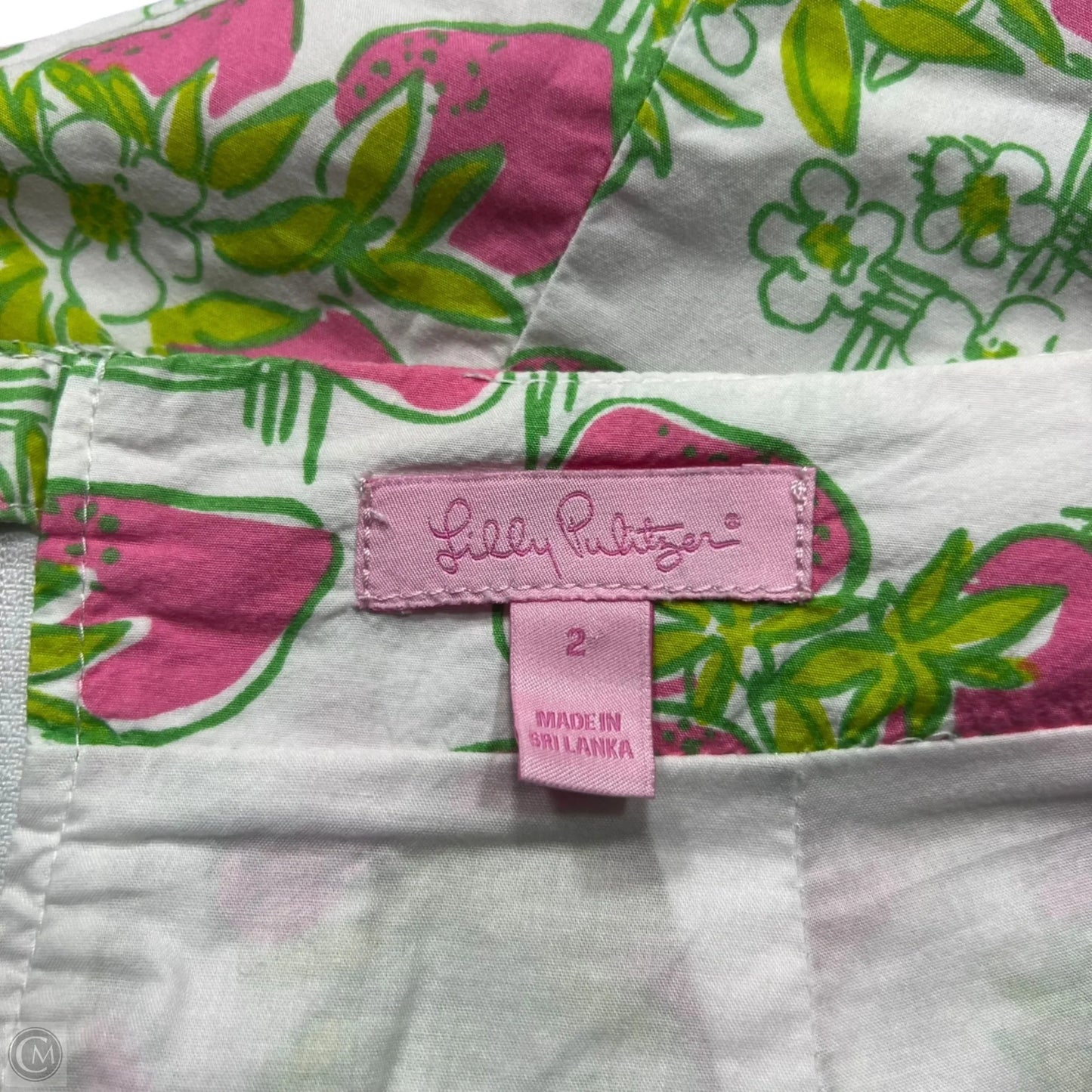 Skirt Designer By Lilly Pulitzer In Green & Pink, Size: 2