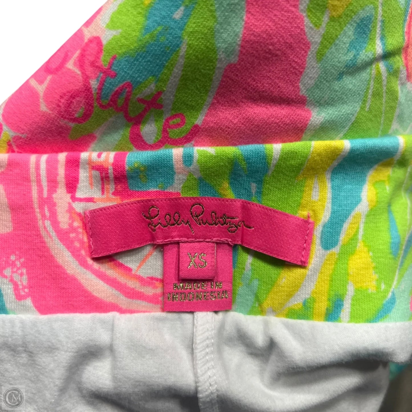 Skort Designer By Lilly Pulitzer In Green & Pink, Size: Xs