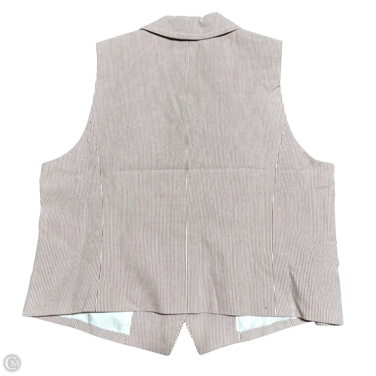 Vest Other By Talbots In Red & White, Size: M
