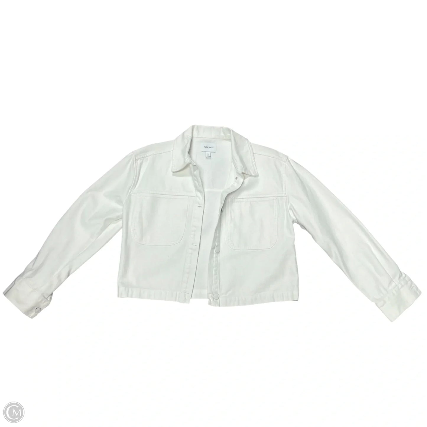 Jacket Denim By Nine West In Cream Denim, Size: S