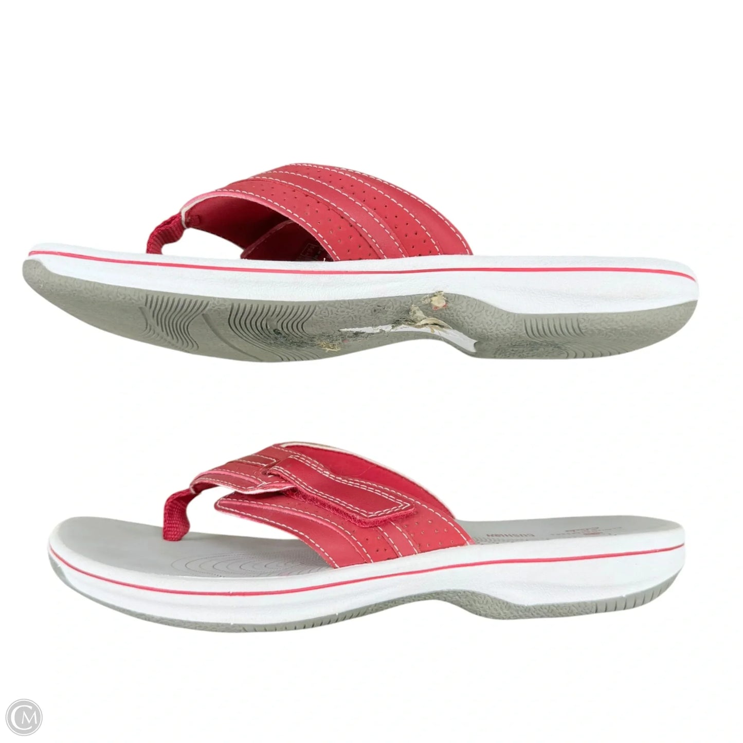 Sandals Flats By Clarks In Red, Size: 8