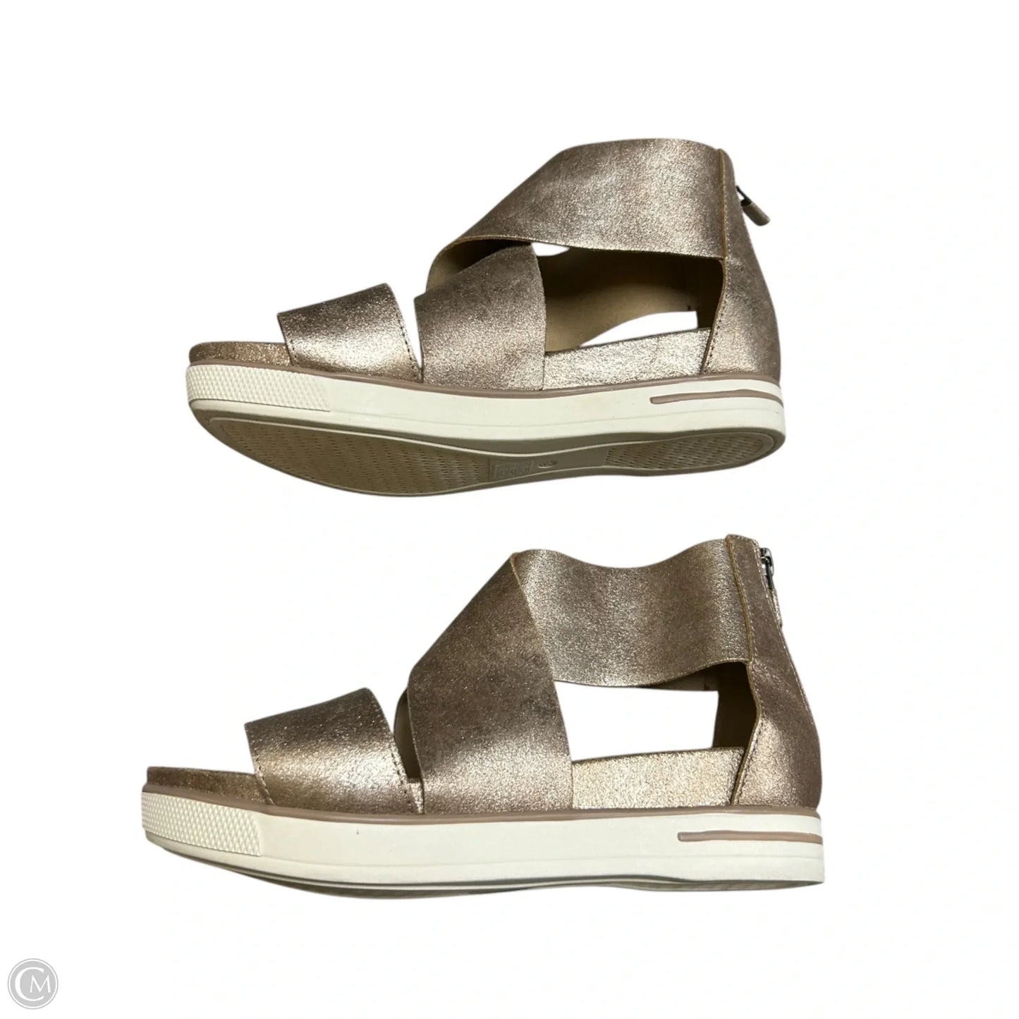 Sandals Flats By Eileen Fisher In Gold, Size: 6.5