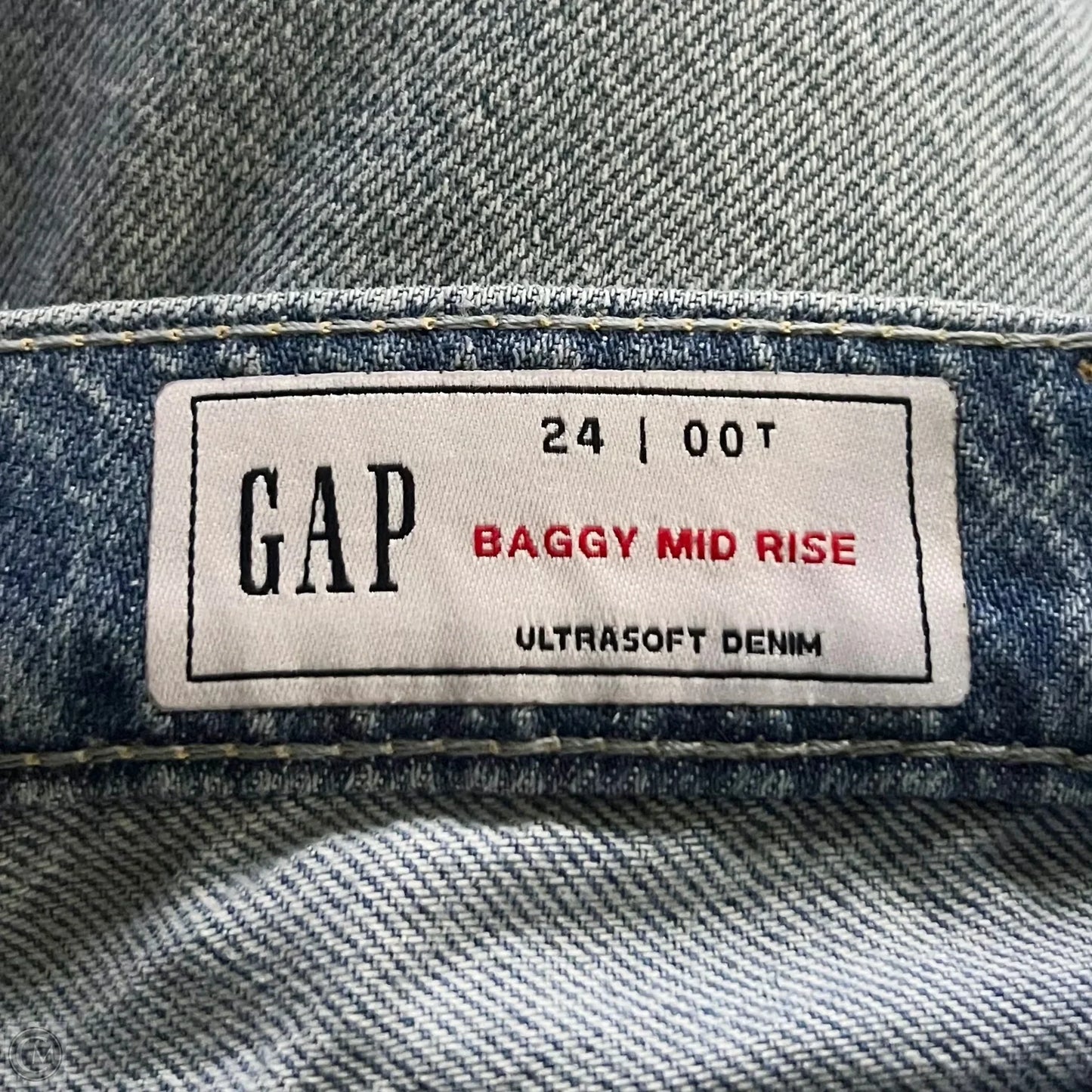 Jeans Wide Leg By Gap In Blue Denim, Size: 0