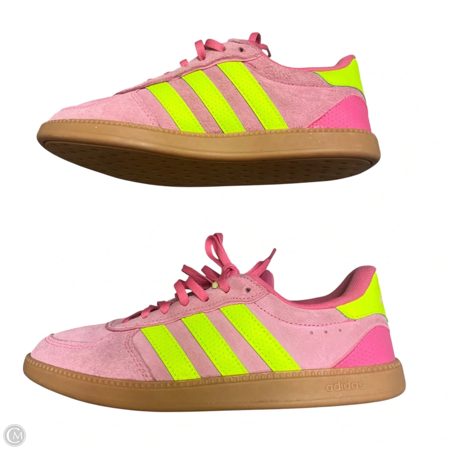 Shoes Sneakers By Adidas In Pink & Yellow, Size: 6.5
