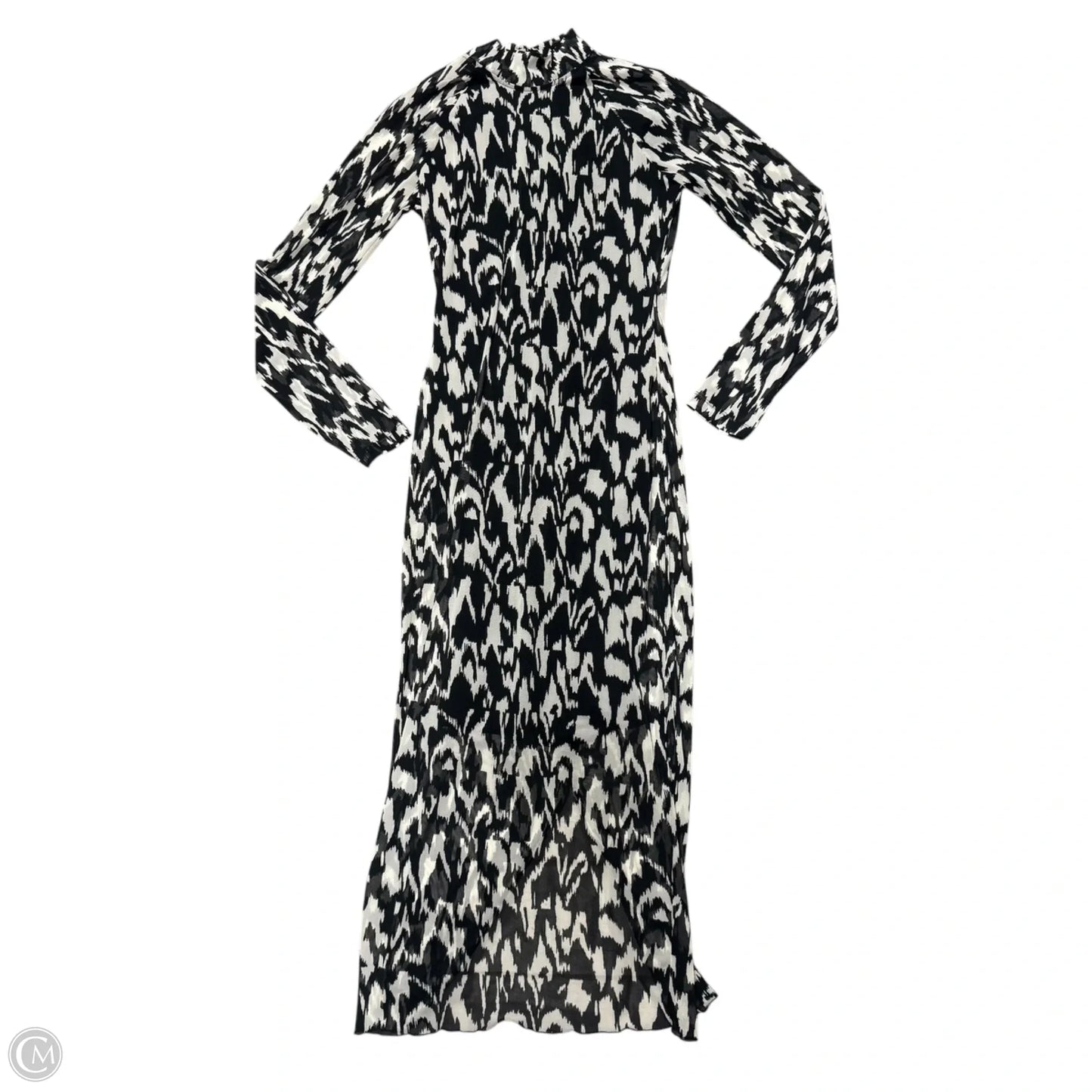 Dress Casual Maxi By Anthropologie In Black & Cream, Size: Xs