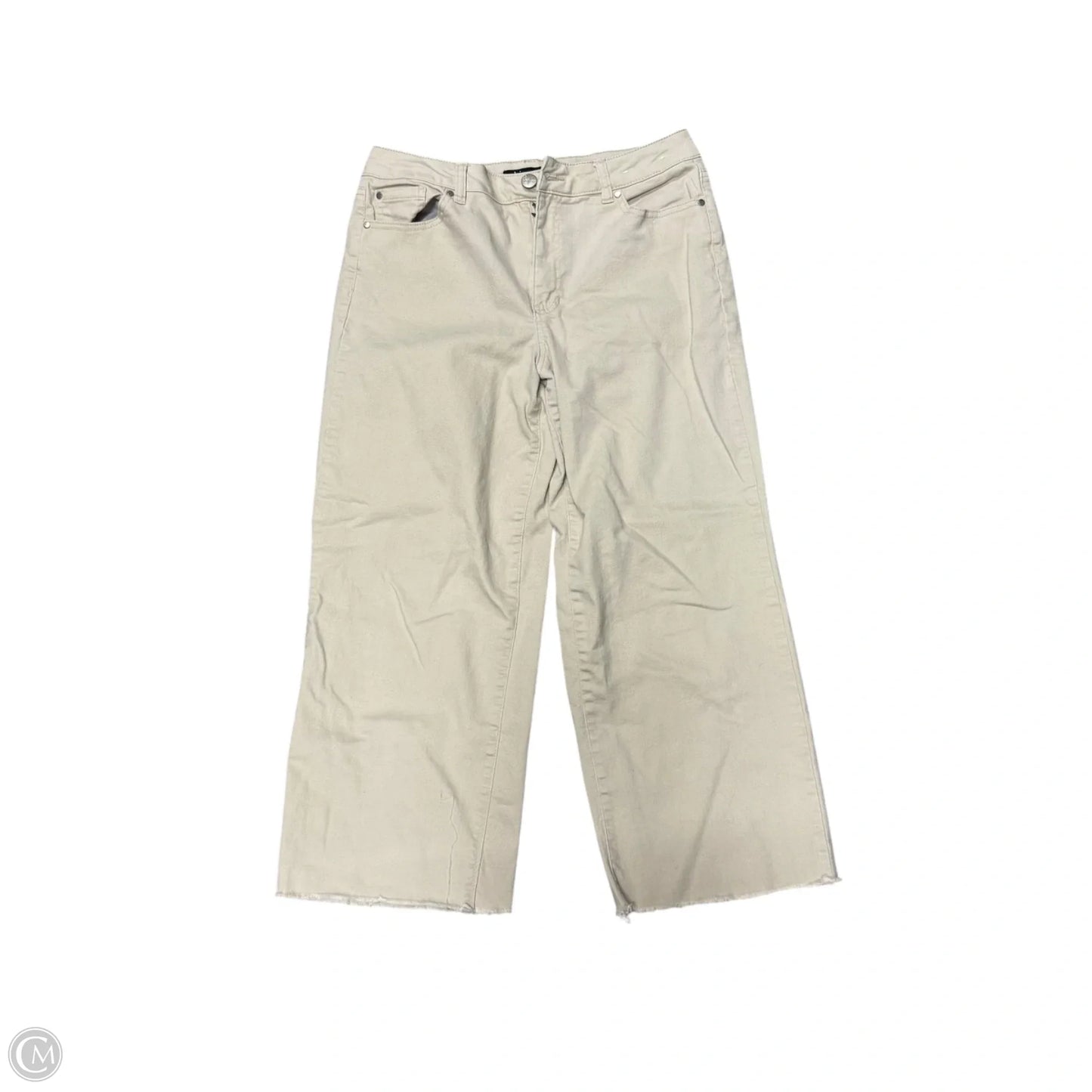 Jeans Cropped By D Jeans In Tan Denim, Size: 10