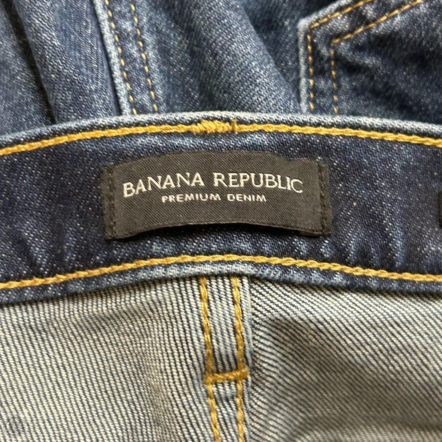 Jeans Straight By Banana Republic In Blue Denim, Size: 10