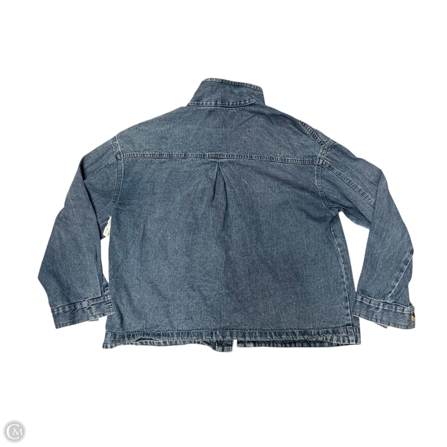 Jacket Denim In Blue Denim, Size: L