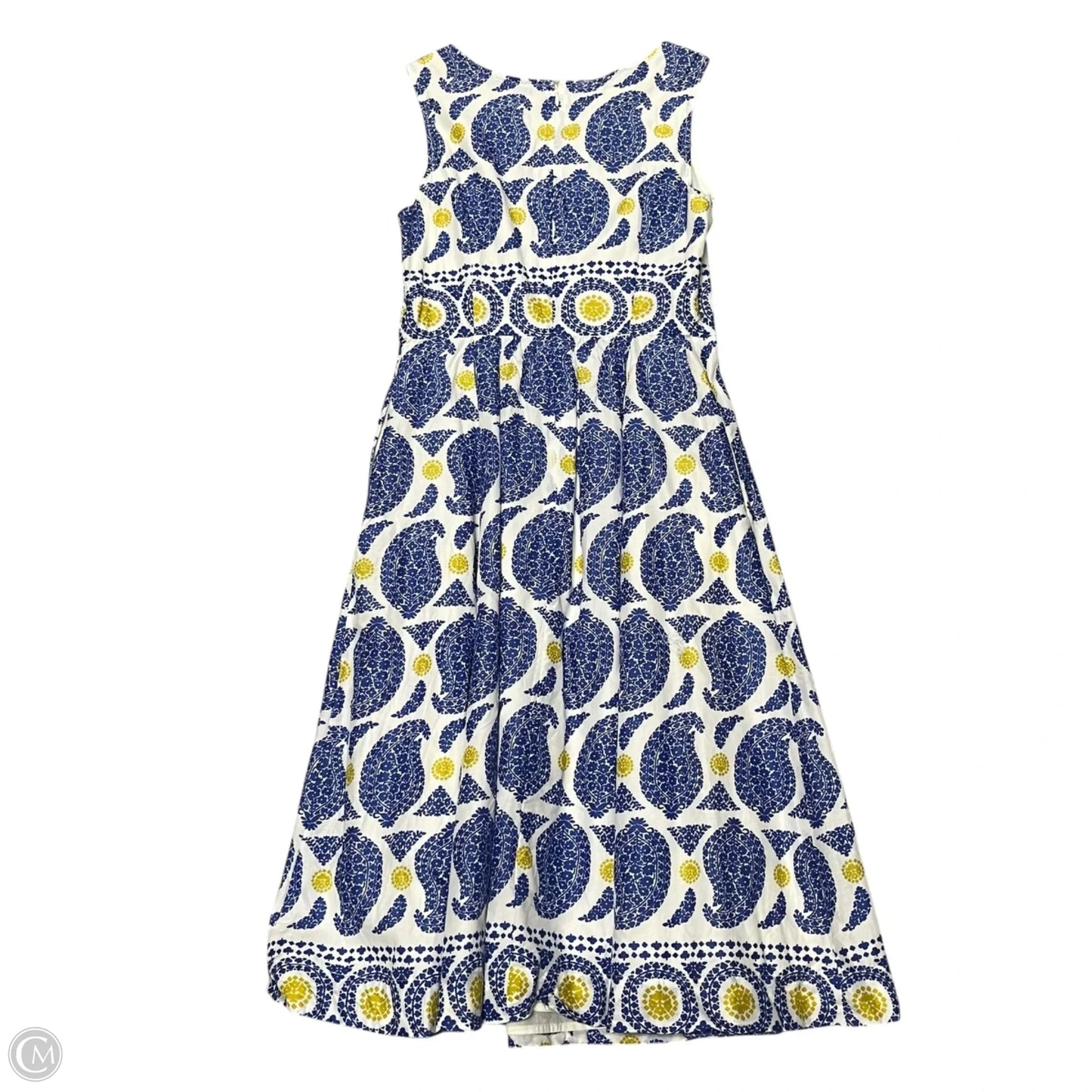 Dress Casual Midi By Boden In Blue & White, Size: Xs