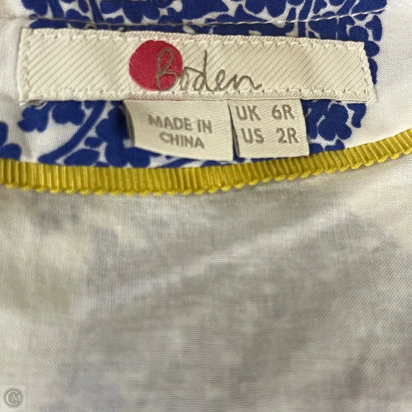 Dress Casual Midi By Boden In Blue & White, Size: Xs