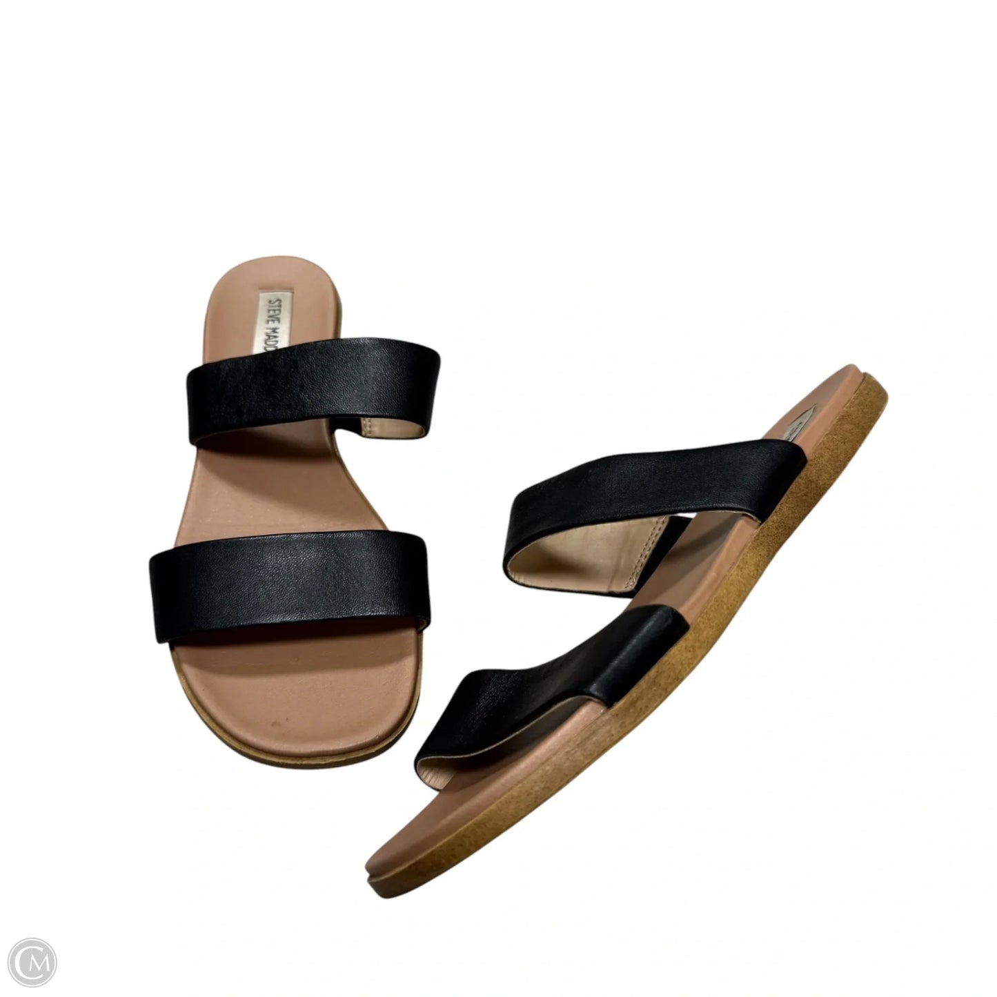 Sandals Flats By Steve Madden In Black, Size: 9.5