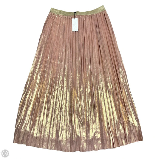 Skirt Maxi By Molly Bracken In Gold & Pink, Size: 4