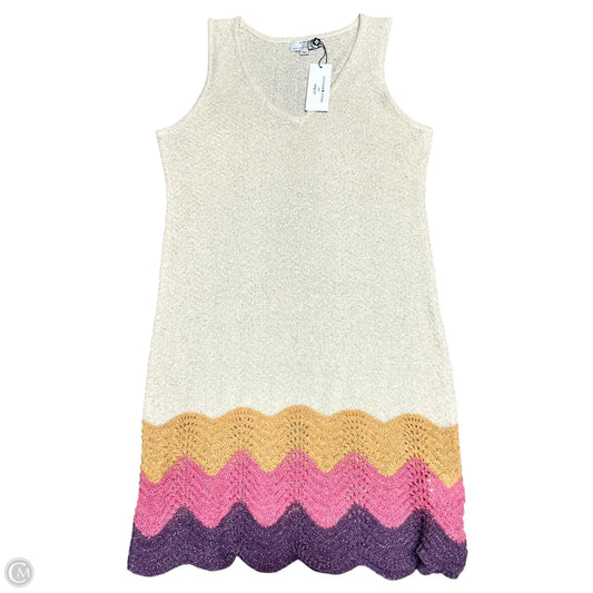 Dress Casual Midi By Molly Bracken In Purple & Tan, Size: S