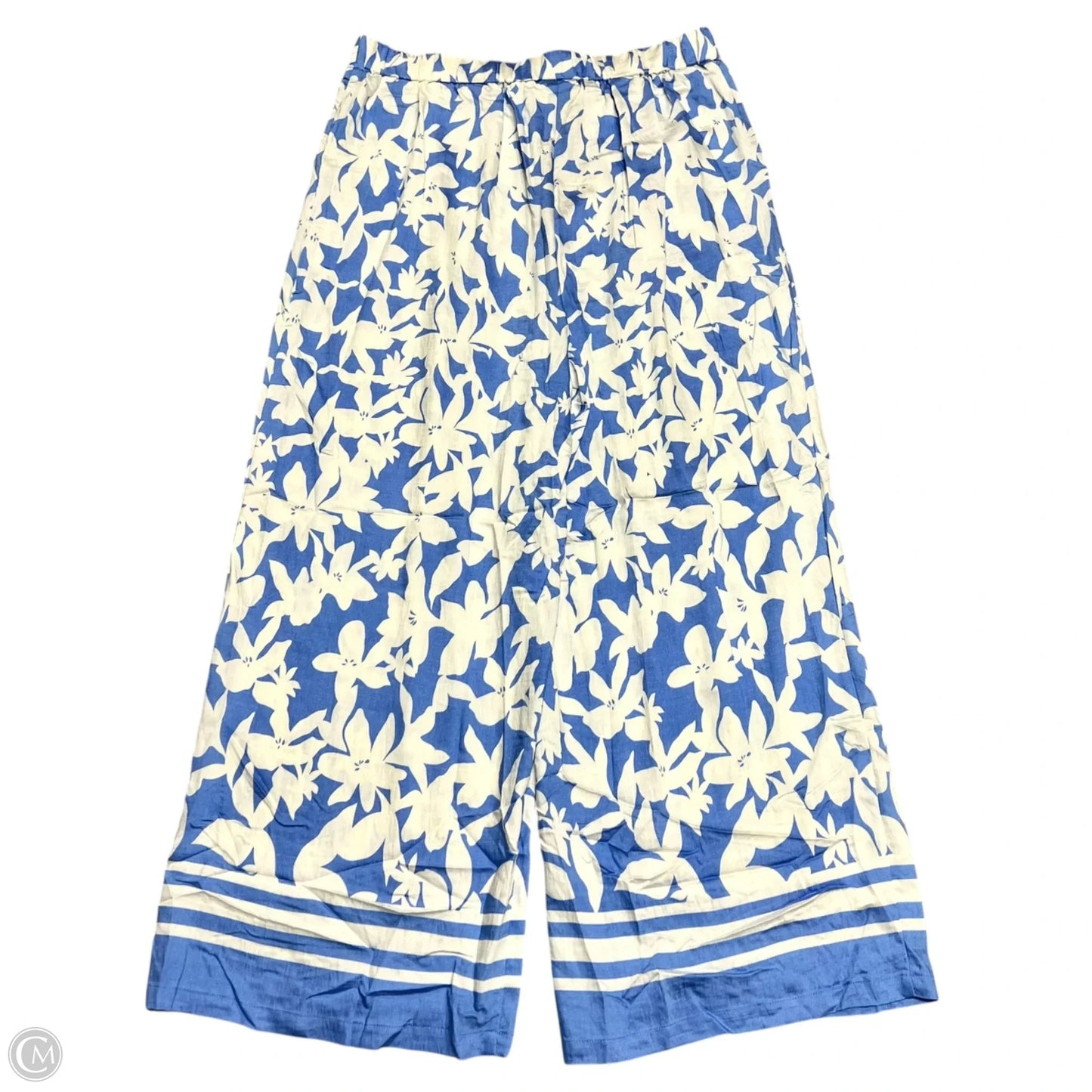 Pants Wide Leg By Lili Sidonio In Blue & White, Size: 8