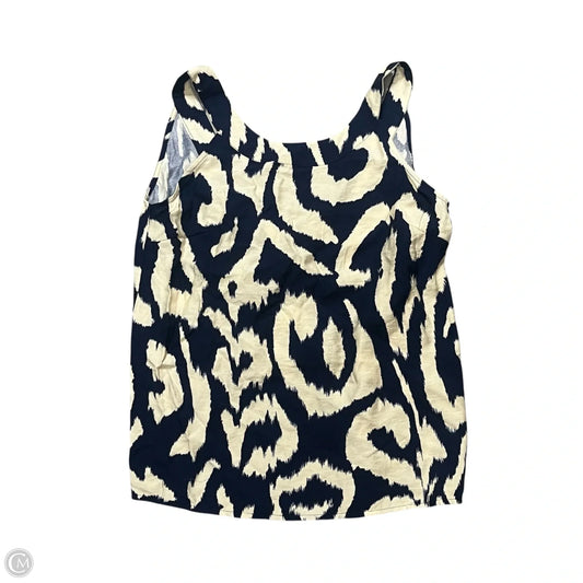 Top Sleeveless By Molly Bracken In Blue & Cream, Size: M