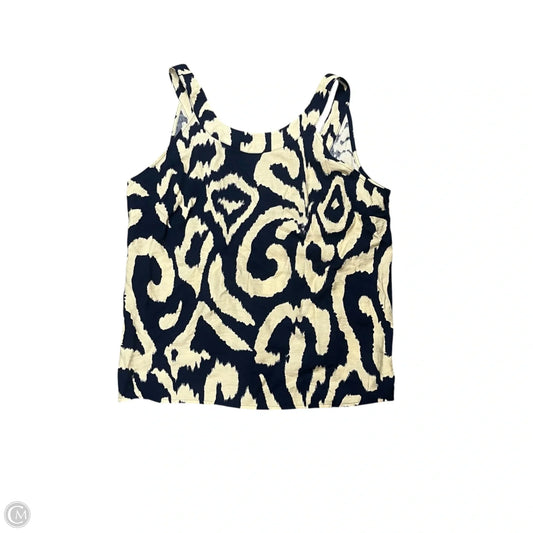 Top Sleeveless By Molly Bracken In Blue & Cream, Size: Xl