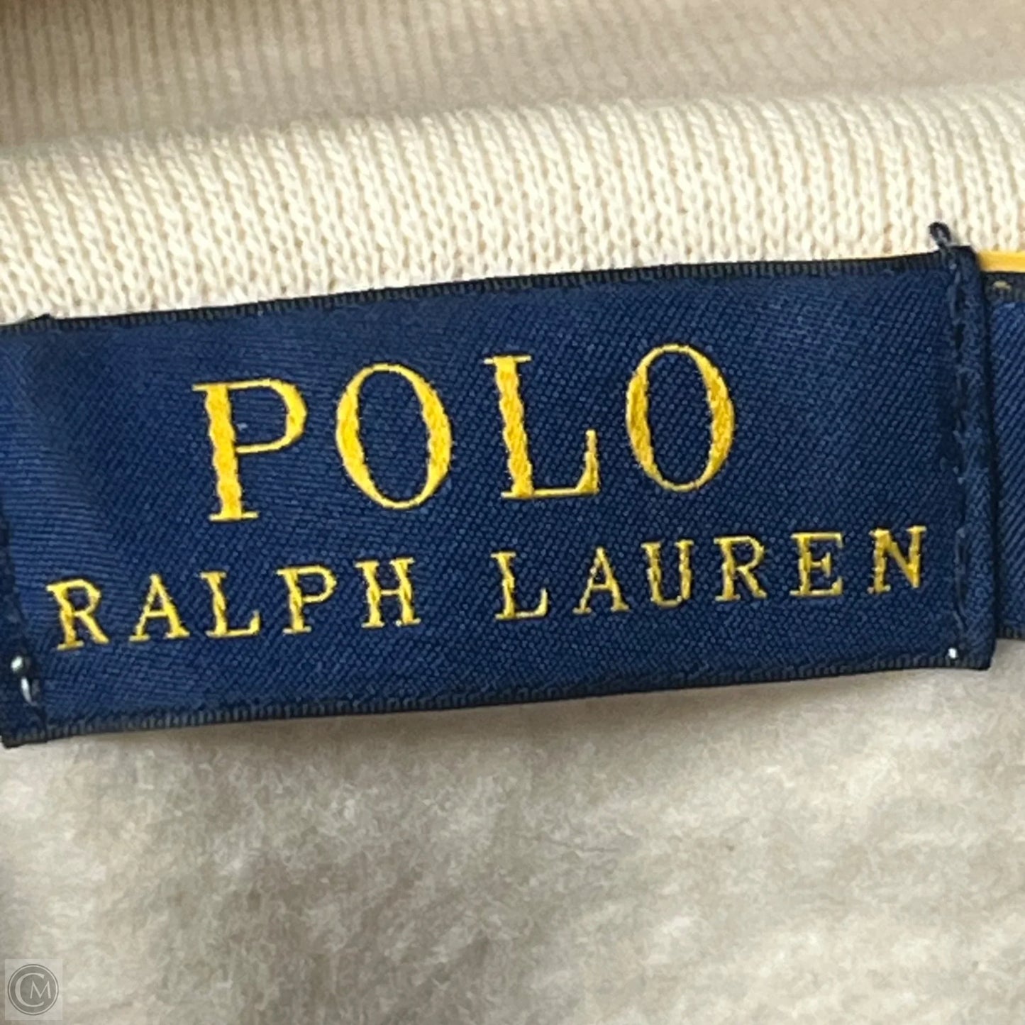 Sweatshirt Crewneck By Polo Ralph Lauren In Brown & Cream, Size: Xs