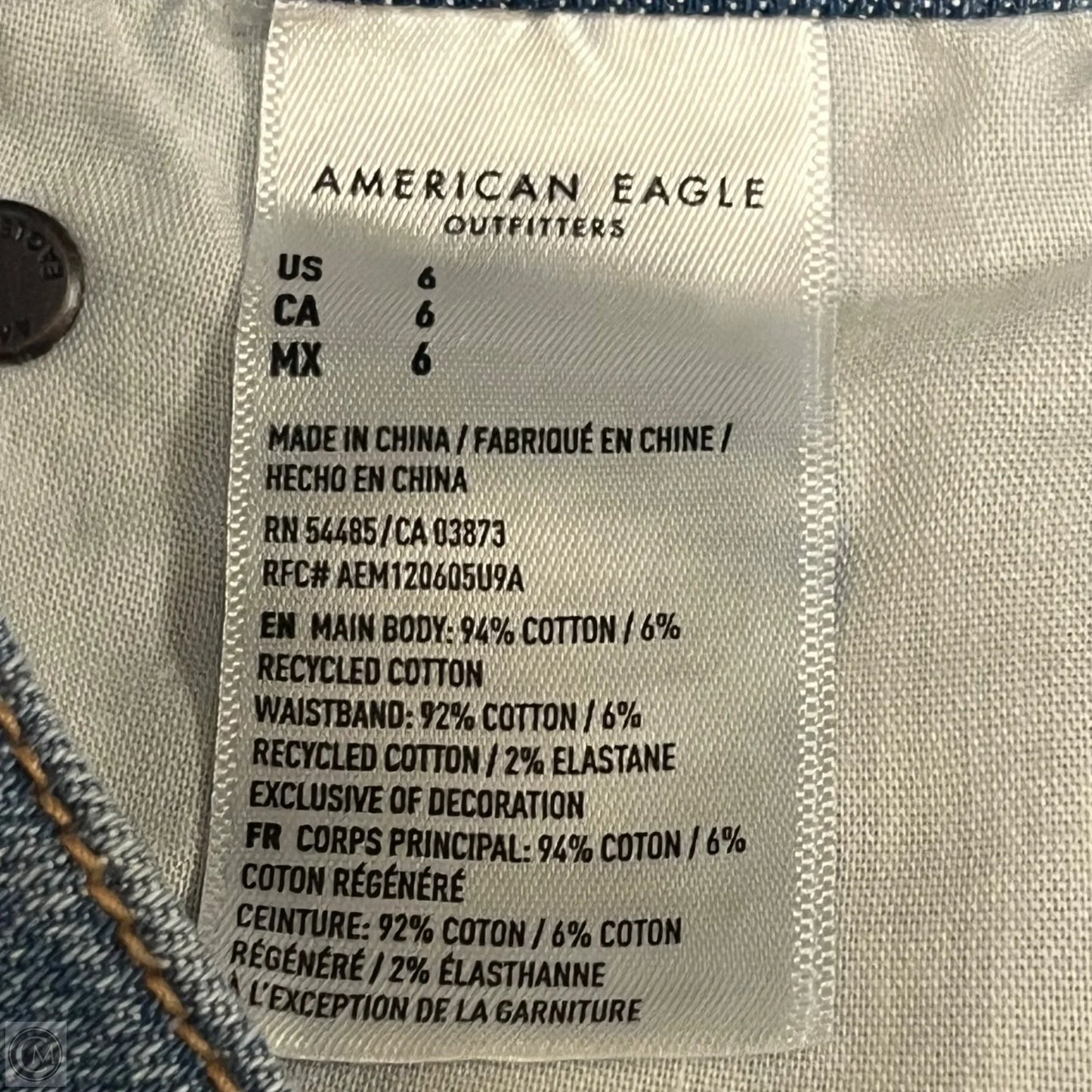 Shorts By American Eagle In Blue Denim, Size: 6