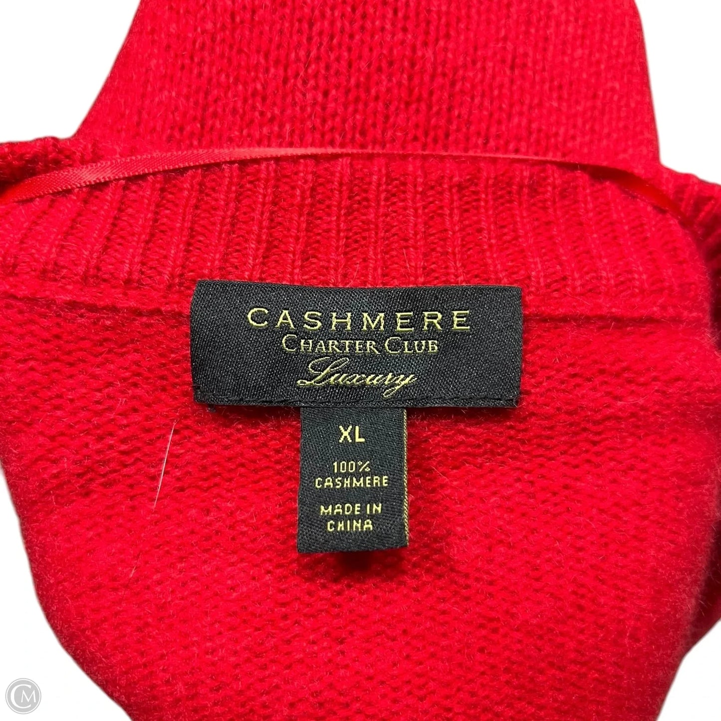 Sweater Cardigan By Charter Club In Red, Size: Xl