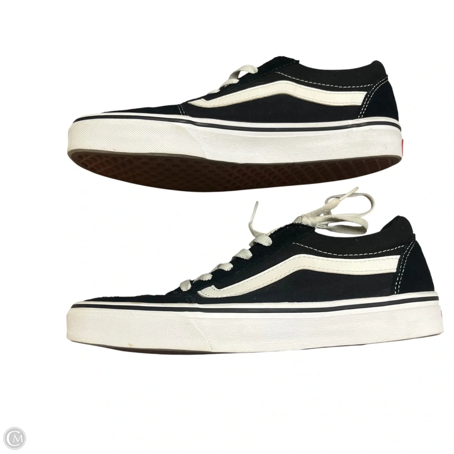 Shoes Sneakers By Vans In Black & White, Size: 8