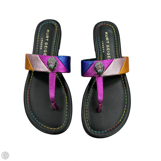 Sandals Designer By Kurt Geiger In Rainbow Print, Size: 6.5
