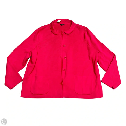 Sweater Cardigan By Talbots In Pink, Size: 3x