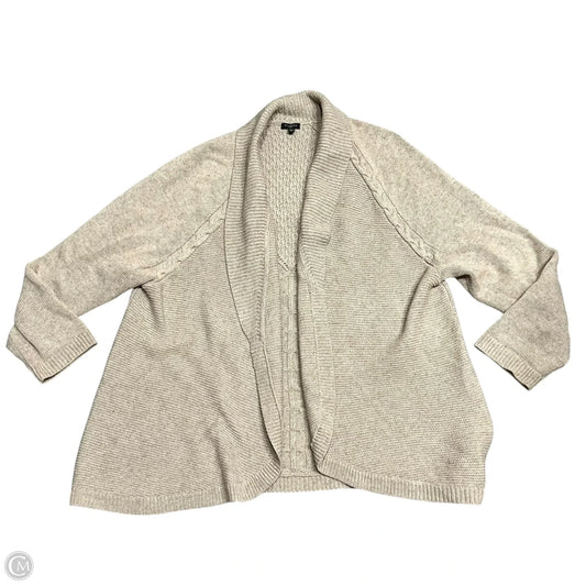 Sweater Cardigan By Talbots In Tan, Size: 3x